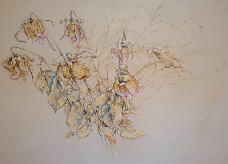 DUFTLOS - Oryg. Zeichnung auf Papier, 100x70 cm, 1993