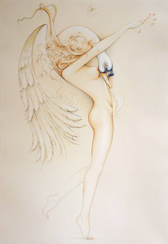 LEDA II - Zeichnung, 100x70 cm, 2003