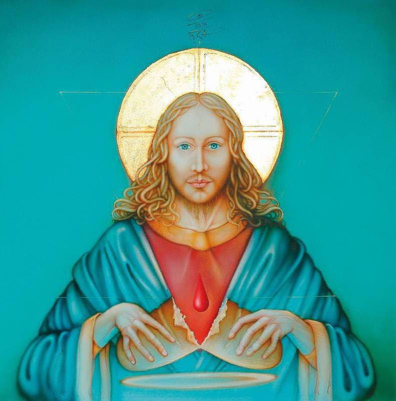 JESUS - Mischtechnik auf Leinwand, 80x80 cm, 2014