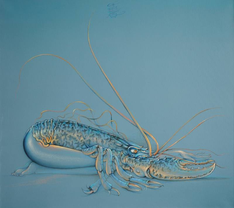 KREBS II - Mischtechnik auf Leinwand, 90x100 cm, 2008