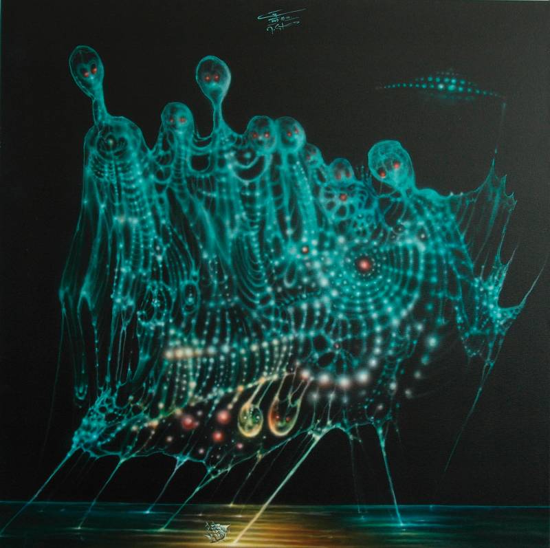 BERMUDA-DREIECK II – TRÄUME - Mischtechnik auf Leinwand, 80x80 cm, 2009