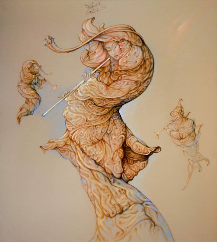 HERBSTMUSIK - Mischtechnik auf Leinwand, 100x90 cm, 2016